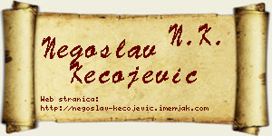 Negoslav Kecojević vizit kartica